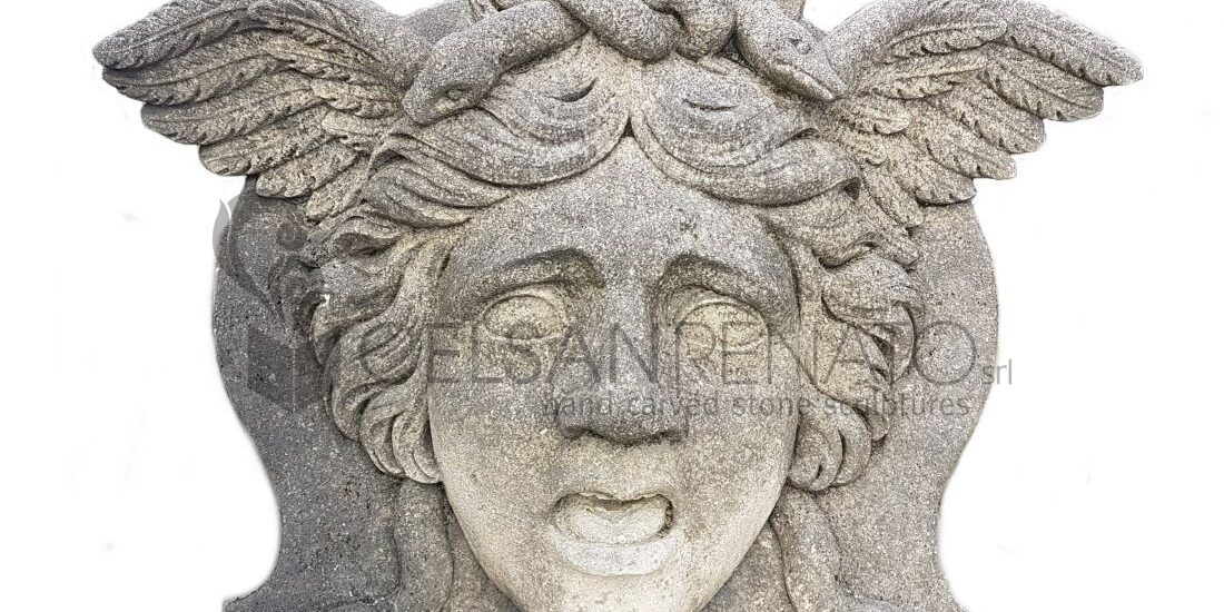 Maschera Medusa in pietra - Vicenza Pietra