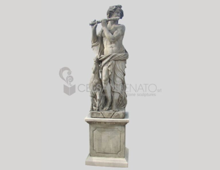 Bacchus with goat in Vicenza Stone - Classic Elegance