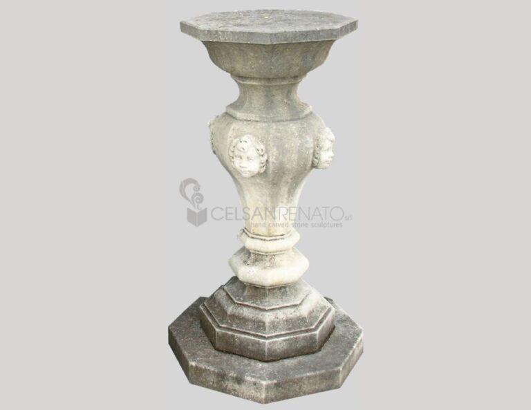 Sundial base with putto heads - Antique Finish