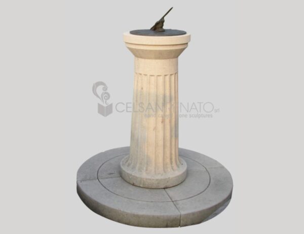 Slotted sundial base - Natural finish