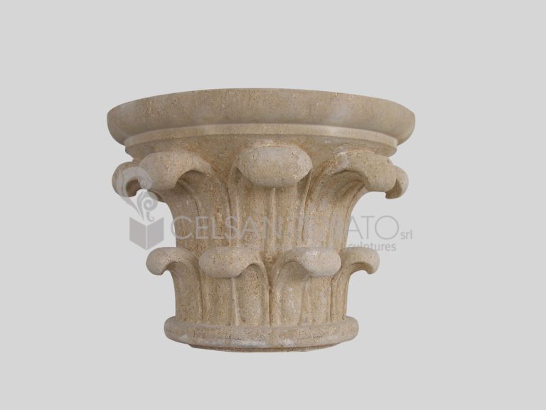 Round Capital Gilded Yellow Vicenza Stone - Natural Finish CLS-03