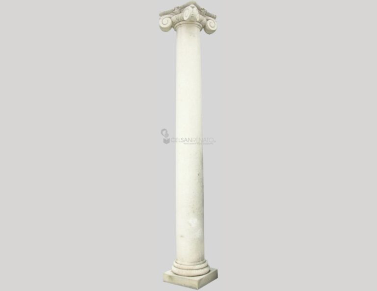 Ionic Column in Vicenza Stone - Natural Finish