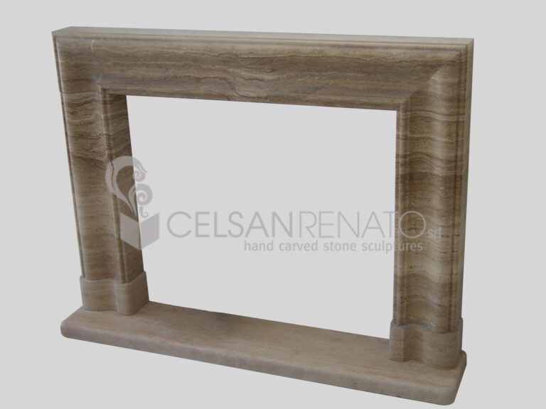 Salvator Rosa fireplace in Travertine with Polished finish