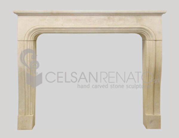 Provençal Style fireplace in Lecce Stone, Natural Finish