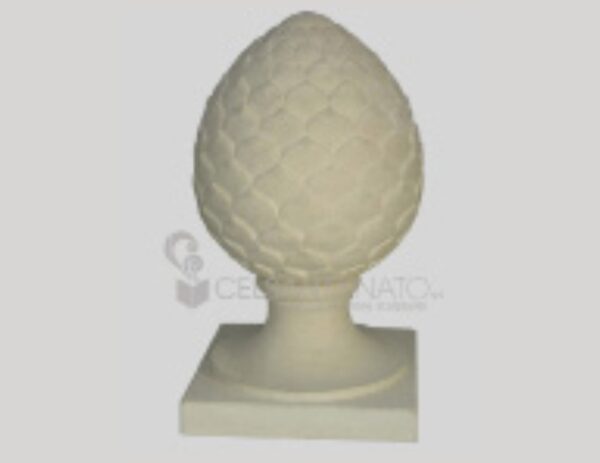 Acorn finial in Pietra Leccese - Natural Finish