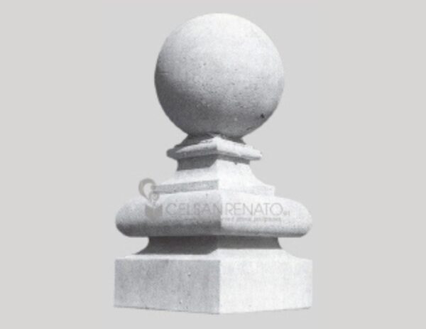 Ball finial for pillars in Vicenza Stone - Natural Finish