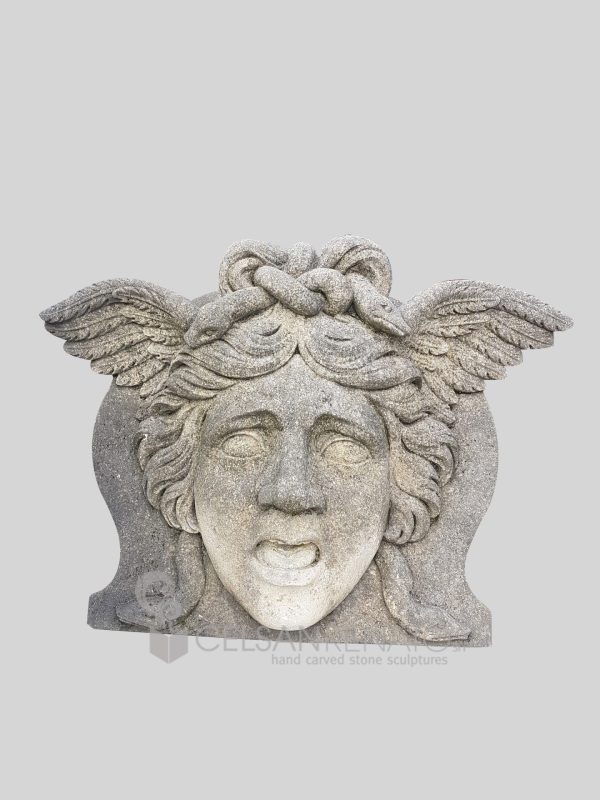 Maschera per fontana in Pietra di Vicenza - Finitura Anticata MASK-26