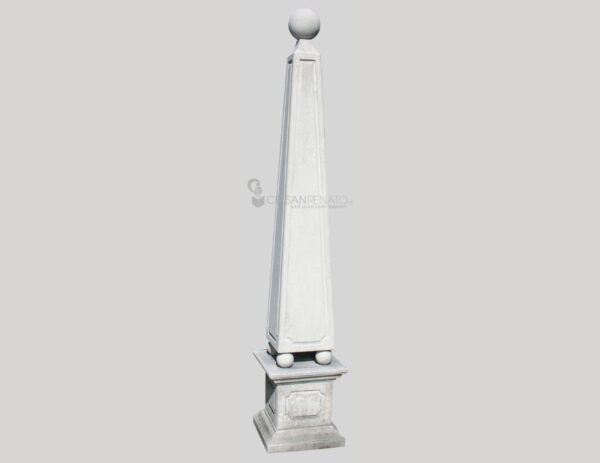 Obelisk with terminal sphere - Natural Finish