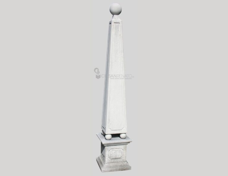 Obelisk with terminal sphere - Natural Finish