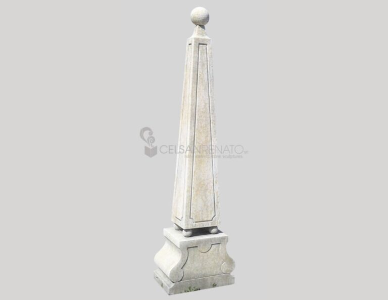 Obelisk on shaped base - Antique finish