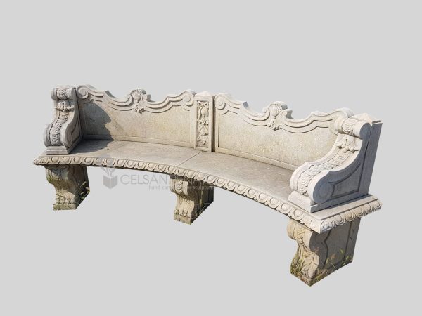 Curva Barocca Bench - Vicenza Stone 733-C