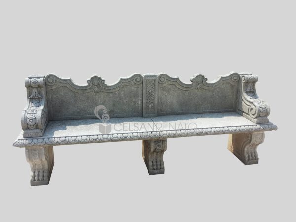 Baroque Straight Bench in Vicenza Stone - Elegance and Durability 733