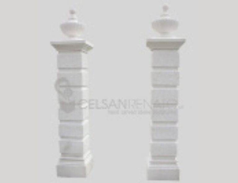 Stone gate pillars