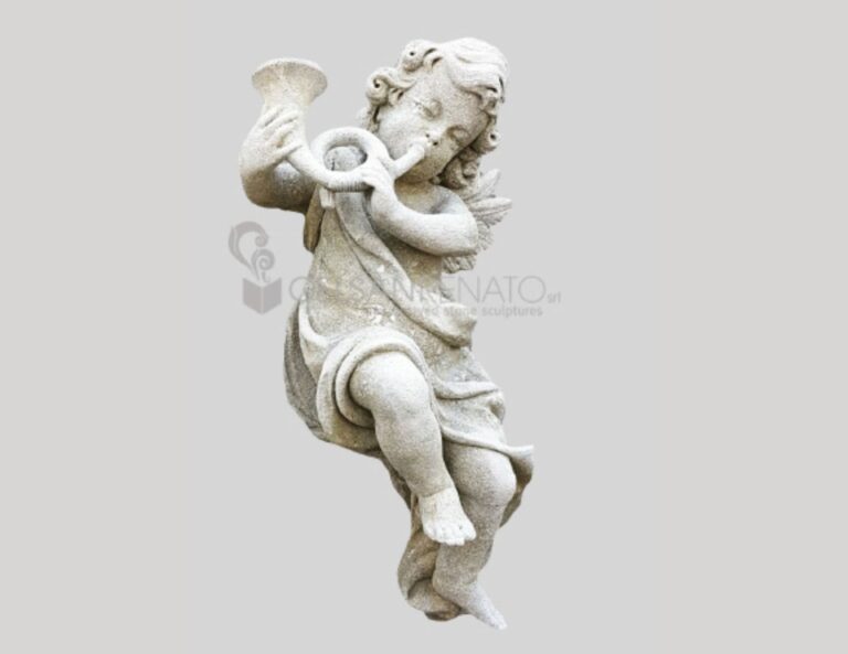 Cherub sculpture for hanging in Vicenza stone