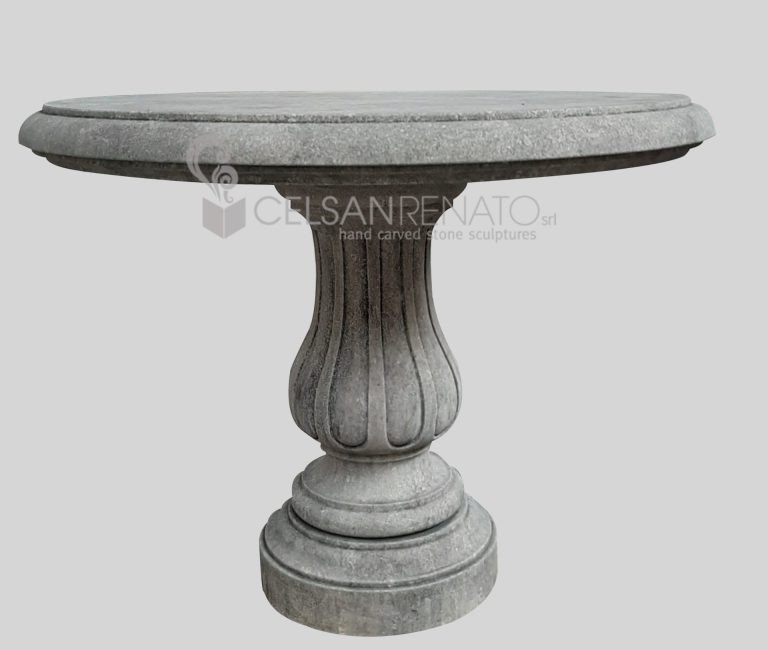 Round table with baluster stand - Vicenza Stone TA-01(3)