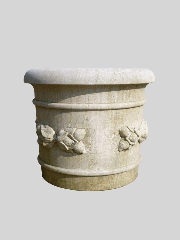 Vaso per limoni in Pietra di Vicenza - Finitura Anticata Beige VV-36